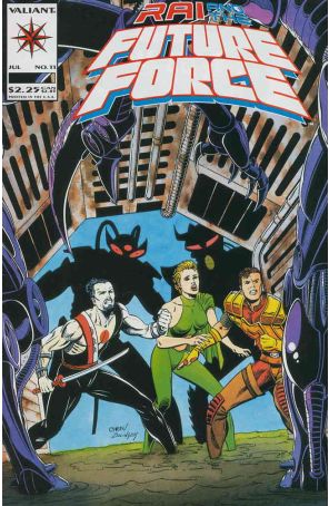 Rai and the Future Force 11 published by Valiant with cover art by Sean Chen