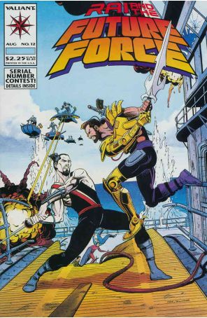 Rai and the Future Force 12 published by Valiant with cover art by Sean Chen