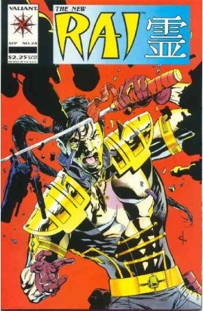 Rai and the Future Force 24 published by Valiant with cover art by Dave Ross