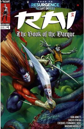 Rai: The Book of the Darque 1A published by Valiant with cover art by Toby Willsmer