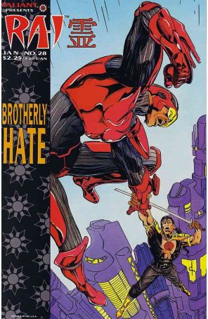 Rai 28 published by Valiant with cover art by Dave Ross