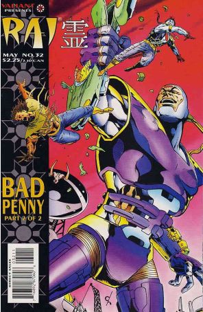 Rai 32 published by Valiant with cover art by Dave Ross