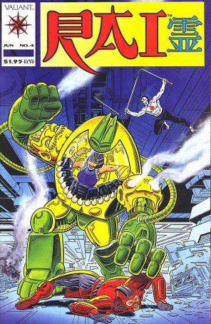 Rai 4 published by Valiant with cover art by Joe St. Pierre