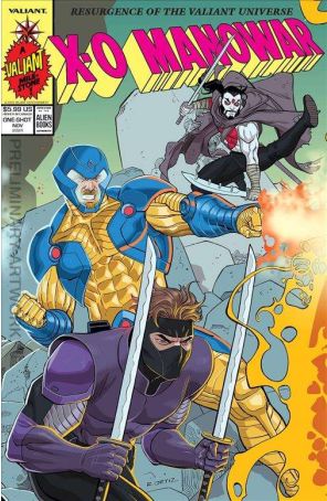 Resurgence: X-O Manowar 1C published by Valiant with cover art by Richard Ortiz