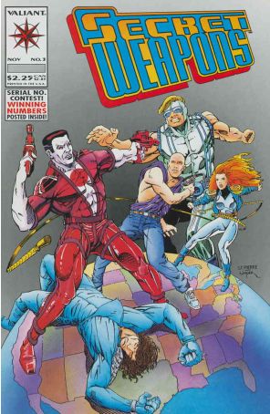 Secret Weapons 3 published by Valiant with cover art by Joe St. Pierre