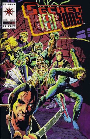 Secret Weapons 7 published by Valiant with cover art by Joe St. Pierre