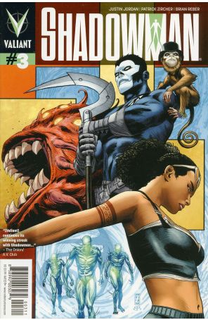 Shadowman (4th Series) 3 published by Valiant with cover art by Patrick Zircher