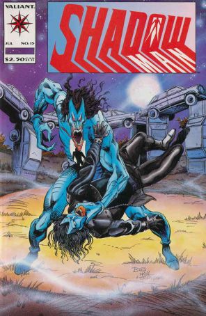 Shadowman 15 published by Valiant with cover art by Bob Hall