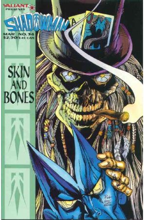 Shadowman 34 published by Valiant with cover art by Bob Hall
