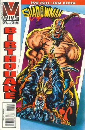 Shadowman 38 published by Valiant with cover art by Bob Hall