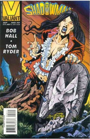 Shadowman 40 published by Valiant with cover art by Bob Hall