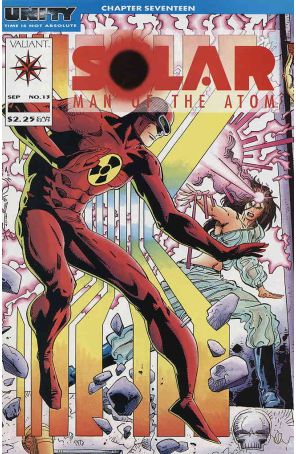 Solar, Man of the Atom 13 published by Valiant with cover art by Walt Simonson