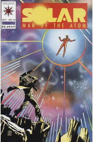 Solar, Man of the Atom 14 published by Valiant with cover art by Don Perlin