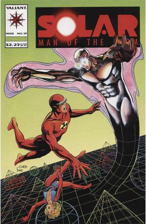 Solar, Man of the Atom 19 published by Valiant with cover art by Sean Chen