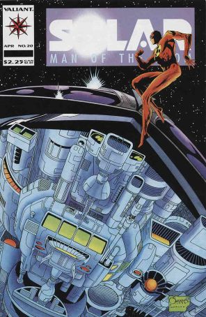 Solar, Man of the Atom 20 published by Valiant with cover art by Joe Quesada
