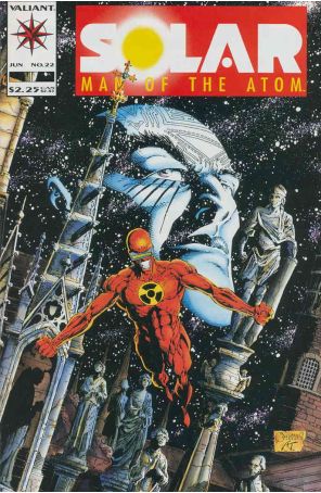 Solar, Man of the Atom 22 published by Valiant with cover art by Joe Quesada