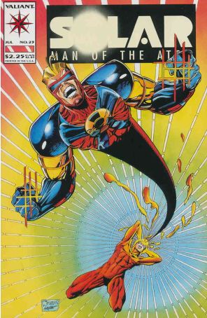 Solar, Man of the Atom 23 published by Valiant with cover art by Joe Quesada