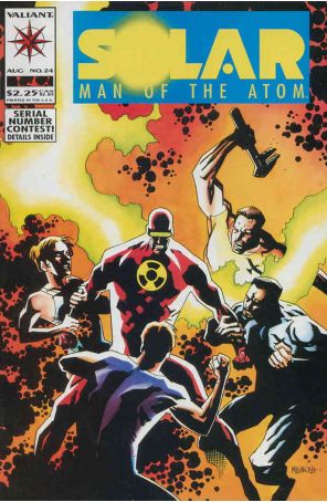Solar, Man of the Atom 24 published by Valiant with cover art by Mike Mignola