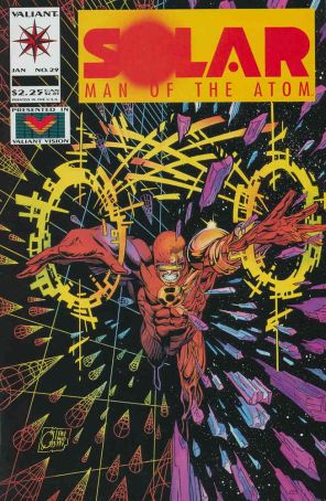 Solar, Man of the Atom 29 published by Valiant with cover art by Joe Quesada
