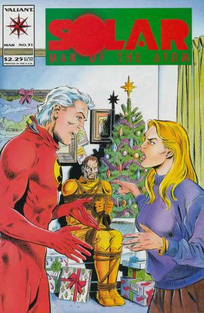 Solar, Man of the Atom 31 published by Valiant with cover art by Peter Grau
