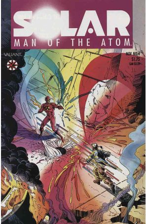 Solar, Man of the Atom 4 published by Valiant with cover art by Don Perlin