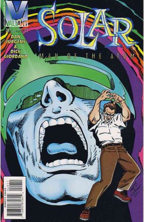 Solar, Man of the Atom 49 published by Valiant with cover art by Dan Jurgens