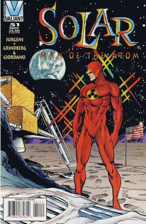 Solar, Man of the Atom 51 published by Valiant with cover art by Tom Grummett