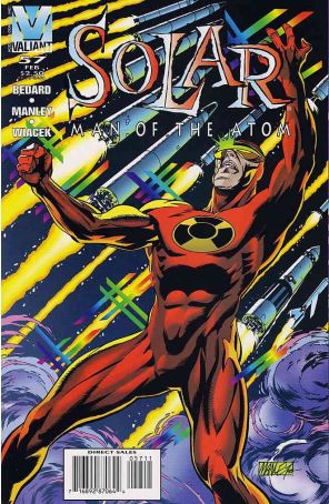 Solar, Man of the Atom 57 published by Valiant with cover art by Mike Manley