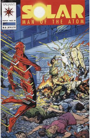 Solar, Man of the Atom 9 published by Valiant with cover art by Barry Windsor-Smith