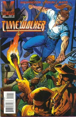 Timewalker 12 published by Valiant with cover art by Don Perlin