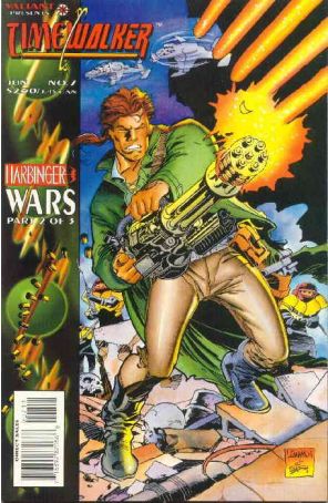 Timewalker 7 published by Valiant with cover art by Rick Leonardi
