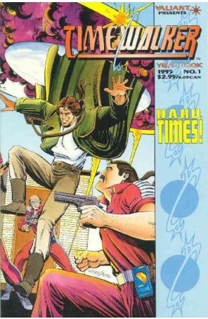 Timewalker Yearbook 1 published by Valiant with cover art by Mike Leeke