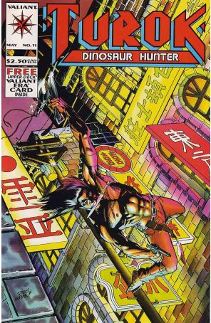 Turok, Dinosaur Hunter 11 published by Valiant with cover art by Rags Morales