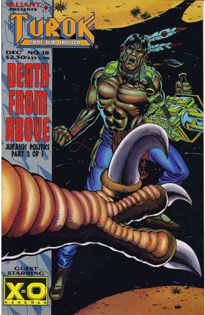 Turok, Dinosaur Hunter 18 published by Valiant with cover art by Howard Simpson