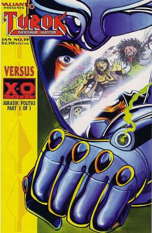 Turok, Dinosaur Hunter 19 published by Valiant with cover art by Howard Simpson