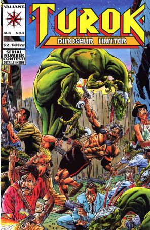 Turok, Dinosaur Hunter 2 published by Valiant with cover art by Bart Sears