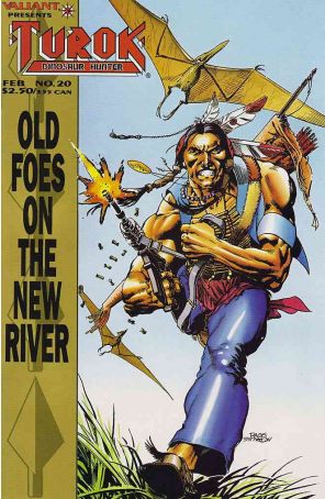 Turok, Dinosaur Hunter 20 published by Valiant with cover art by Rags Morales