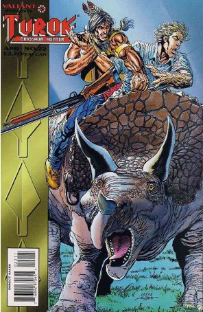 Turok, Dinosaur Hunter 22 published by Valiant with cover art by Gonzalo Mayo