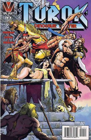 Turok, Dinosaur Hunter 41 published by Valiant with cover art by Rags Morales