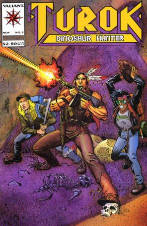 Turok, Dinosaur Hunter 5 published by Valiant with cover art by Rags Morales