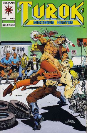 Turok, Dinosaur Hunter 6 published by Valiant with cover art by Rags Morales