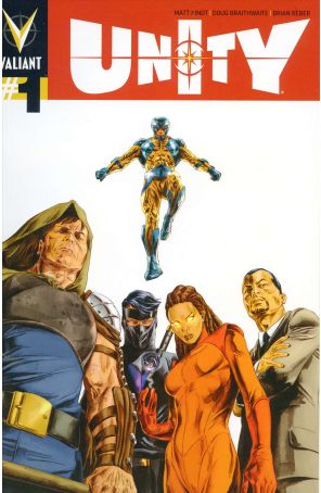 Unity (2nd Series) 1 published by Valiant with cover art by Doug Braithwaite