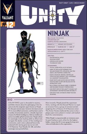 Unity (2nd Series) 12B published by Valiant with cover art by Cafu