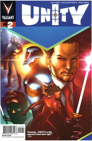 Unity (2nd Series) 2B published by Valiant with cover art by Travel Foreman