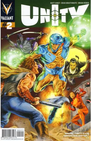 Unity (2nd Series) 2 published by Valiant with cover art by Doug Braithwaite