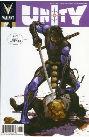 Unity (2nd Series) 4 published by Valiant with cover art by Clayton Crain