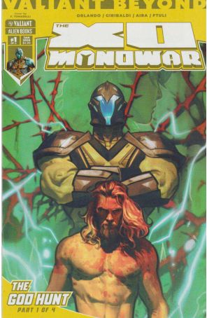 Valiant Beyond: The X-O Manowar: The God Hunt 1A published by Valiant with cover art by Francesco Tomaselli