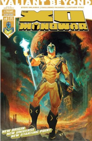 Valiant Beyond: The X-O Manowar 1A published by Valiant with cover art by Ariel Olivetti