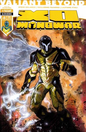 Valiant Beyond: The X-O Manowar 3A published by Valiant with cover art by Nathan Birr