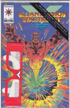 Valiant Vision Starter Kit 1 (with glasses) published by Valiant with cover art by Neal Adams